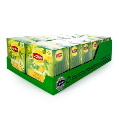 Lipton Gr&uuml;ner Tee Zitrone &amp; Melisse, 20er Pack x 12