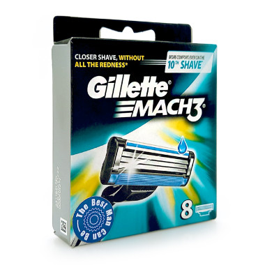 Gillette Mach3 razor blades, pack of 8