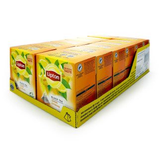Lipton Schwarztee Lemon, 20er Pack x 12