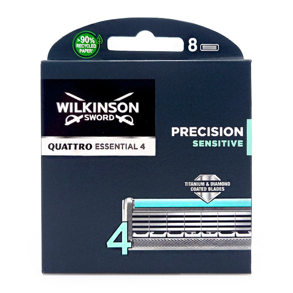4 Wilkinson Quattro Titanium Sensitive Rasierklingen 4er Klingen Set / 4x Stück 