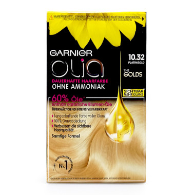 Garnier Olia The Golds 10.32 Platinum Gold Permanent Hair...