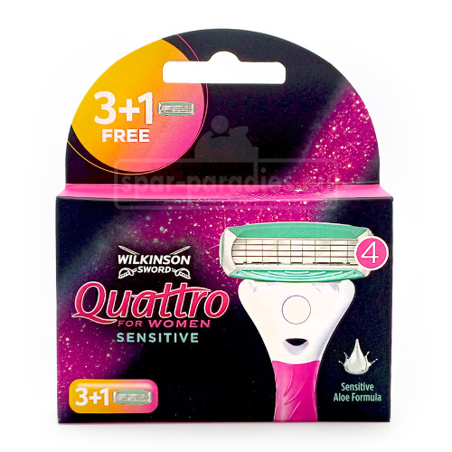 Wilkinson Quattro for Women Sensitive razor blades, pack of 4