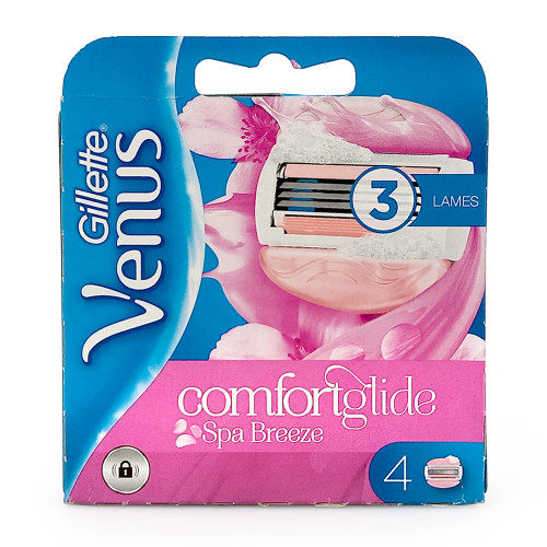Gillette Venus Comfortglide Spa Breeze razor blades, pack of 4
