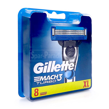 Gillette Mach3 Turbo razor blades, pack of 8