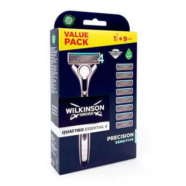 Wilkinson Quattro Titanium Sensitive razor + 8...