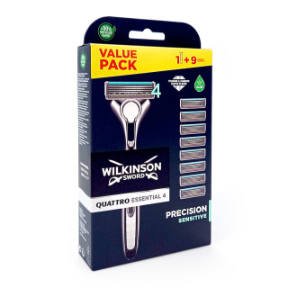 Wilkinson Quattro Titanium Sensitive razor + 8 replacement blades