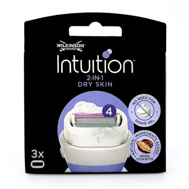 Wilkinson Intuition 2-in-1 Dry Skin Rasierklingen, 3er Pack