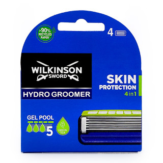 Wilkinson Hydro Groomer Skin Protection 4in1 razor blades, pack of 4