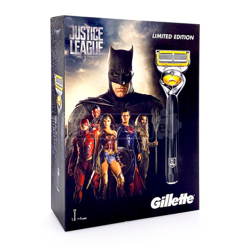 Gillette ProShield Flexball Shaving Handle Justice League + 4 replacement blades