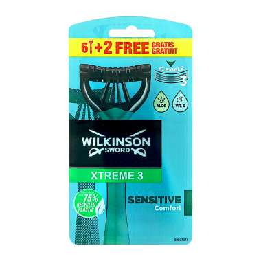 Wilkinson Xtreme 3 Sensitive Comfort Einwegrasierer, 8er...