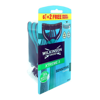 Wilkinson Xtreme 3 Sensitive Comfort disposable razor, pack of 8