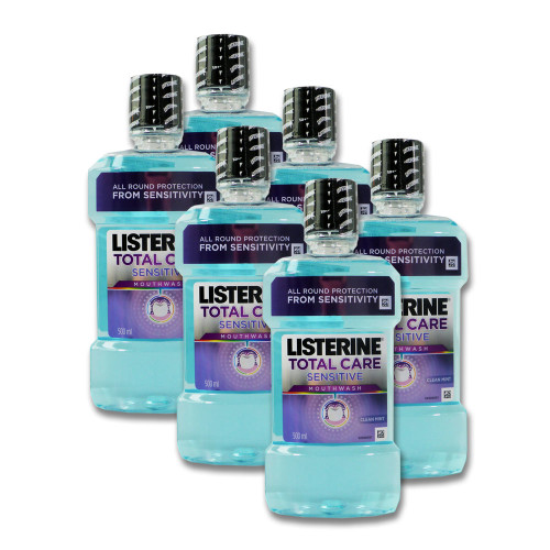 Listerine Mundspülung Total Care Sensitive Clean Mint, 500 ml x 6