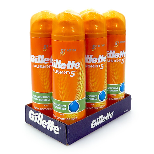 Gillette Shaving Gel Fusion5 Ultra Sensitive, 200 ml x 6