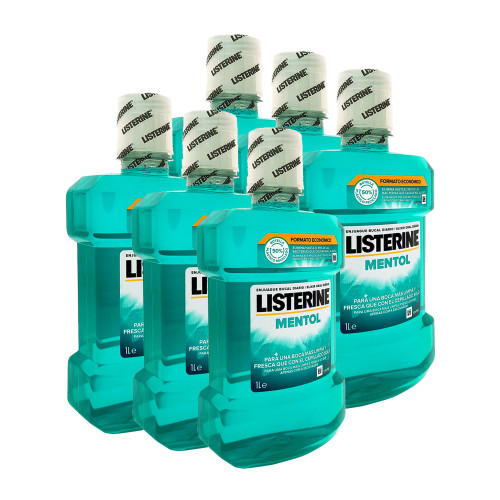 Listerine Mouthwash Zero, 1 litre x 6