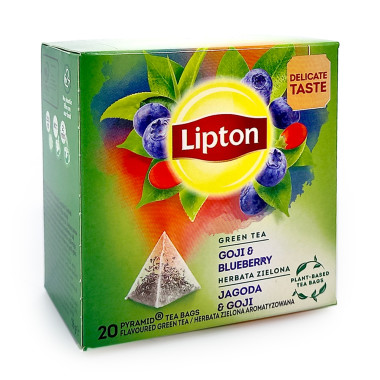 Lipton Green Tea Goji & Blueberry, pack of 20 x 12