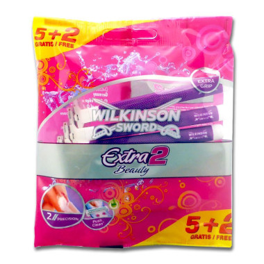 Wilkinson Extra 2 Essentials Beauty Edition Einwegrasierer, 7er Pack