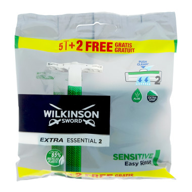 Wilkinson Extra Essential 2 Sensitive Einwegrasierer, 7er...