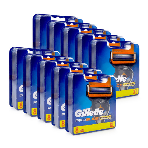Gillette Fusion5 ProGlide Power Rasierklingen, 8er Pack x 10