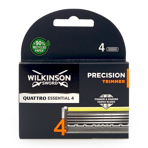 Wilkinson Quattro Titanium Precision razor blades, pack of 4