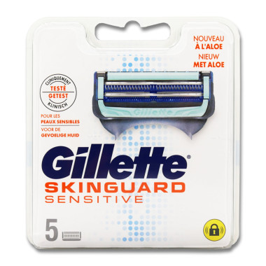 Gillette SkinGuard Sensitive Rasierklingen, 5er Pack x 10