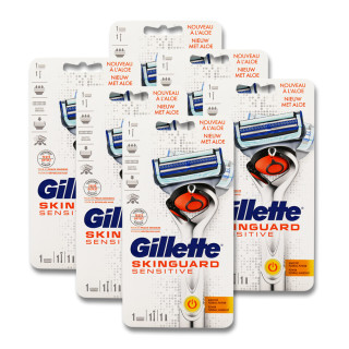 Gillette SkinGuard Sensitive Power Flexball Rasierer mit Aloe Vera x 6