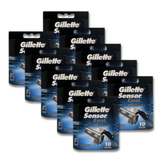Gillette Sensor Excel Rasierklingen, 10er Pack x 10