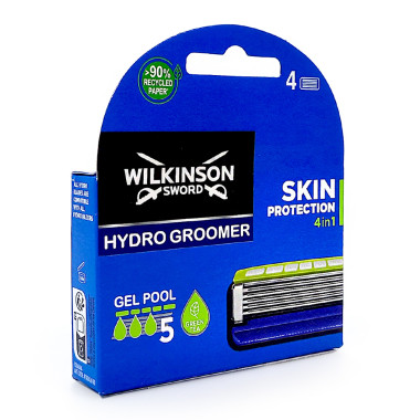 Wilkinson Hydro Groomer Skin Protection 4in1 razor blades, pack of 4 x 10