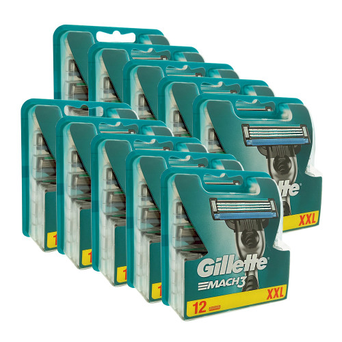 Gillette Mach3 razor blades, pack of 12 x 10
