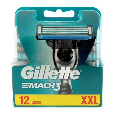 Gillette Mach3 razor blades, pack of 12 x 10