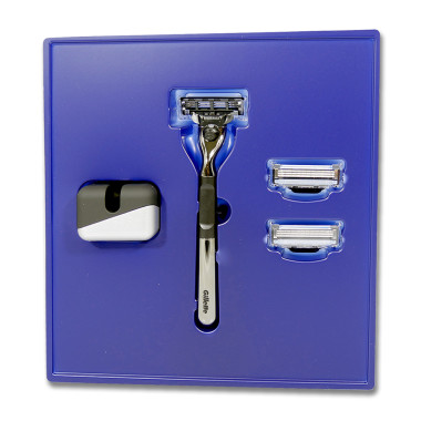 Gillette Mach3 gift set with razor, holder + 2 replacement blades