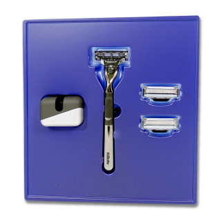 Gillette Mach3 gift set with razor, holder + 2 replacement blades