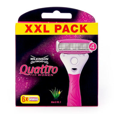 Wilkinson Quattro for Women razor blades, pack of 6