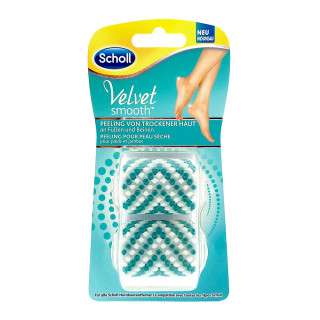 Scholl Velvet Smooth Peeling Brush for dry skin, pack of 2