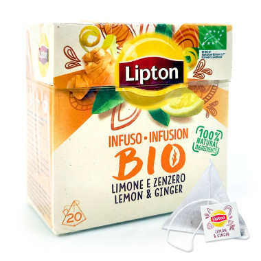 Lipton Bio Tee Ingwer & Zitrone, 20er Pack x 12
