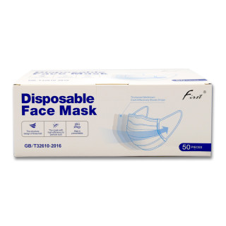 First Mund-Nasen-Bedeckung Gesichtsmasken 3-lagig, 50er Pack