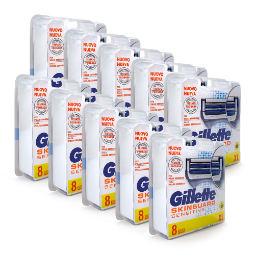 Gillette SkinGuard Sensitive razor baldes, pack of 8 x 10