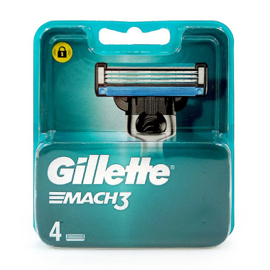 Gillette Mach 3 Rasierklingen, 4er Pack