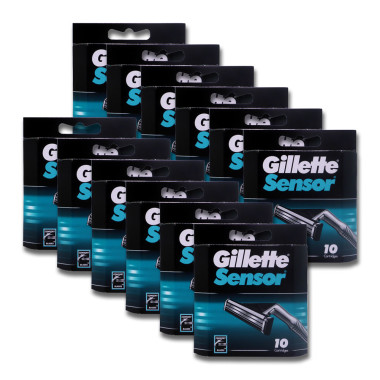 Gillette Sensor razor blades, pack of 10 x 10