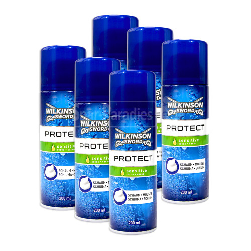 Wilkinson Protect Sensitive Shaving Foam, 200 ml x 6