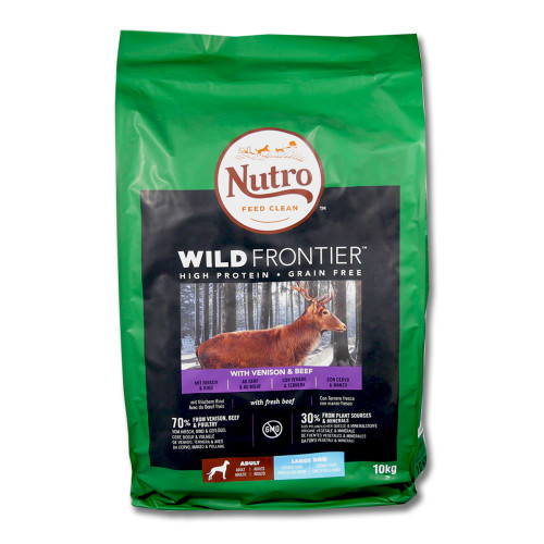 Nutro Wild Frontier Adult Trockenfutter für große Hunde Hirsch & Rind, 10 kg