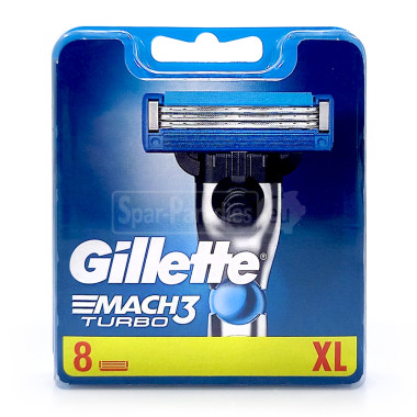 Gillette Mach 3 Turbo 3D Motion Rasierklingen, 8er Pack x 10