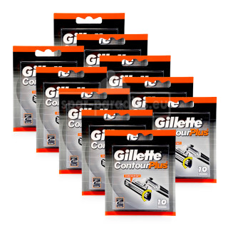 Gillette Contour Plus Rasierklingen, 10er Pack x 10