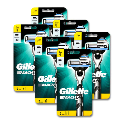 Gillette Mach3 shaver + 1 replacement blade x 6
