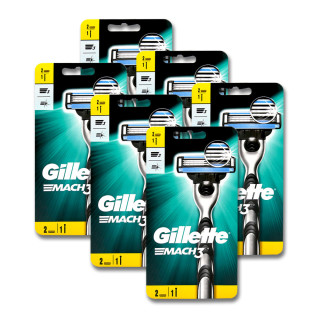 Gillette Mach3 shaver + 1 replacement blade x 6