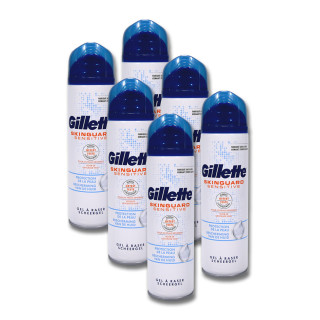 Gillette Rasiergel SkinGuard Sensitive Hautschutz, 200 ml x 6