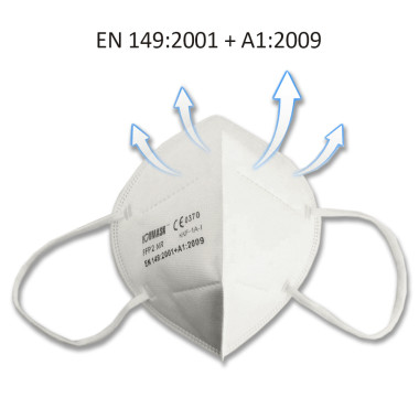 Koumask FFP2 Mund-Nasen Atemschutzmaske EN 149:2001 +...