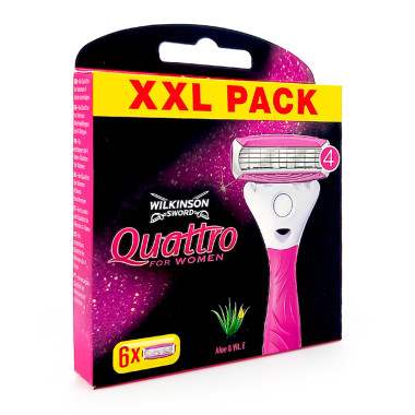 Wilkinson Quattro for Women razor blades, pack of 6 x 10