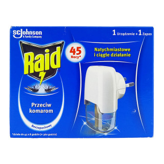 Raid starter set mosquito plug 45 nights + 1 refill, 27ml