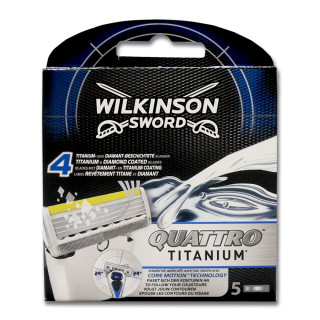 Wilkinson Quattro Titanium Core Motion Rasierklingen, 5er Pack x 10