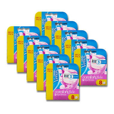 Gillette Venus Breeze SPA razor blades, pack of 8 x 10